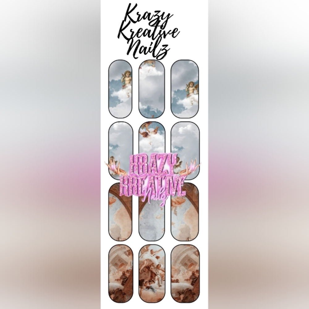 Cupids angels Waterslide Nail decal